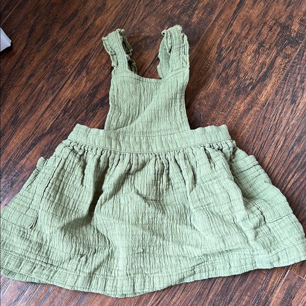 Cat & Jack olive pinafore dress size 18 months